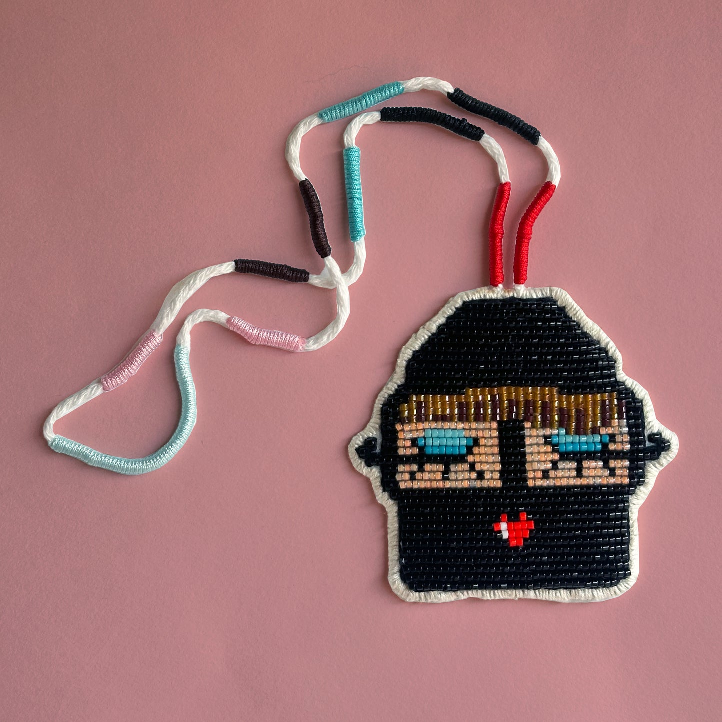 Pixel Burqa Beaded Charm
