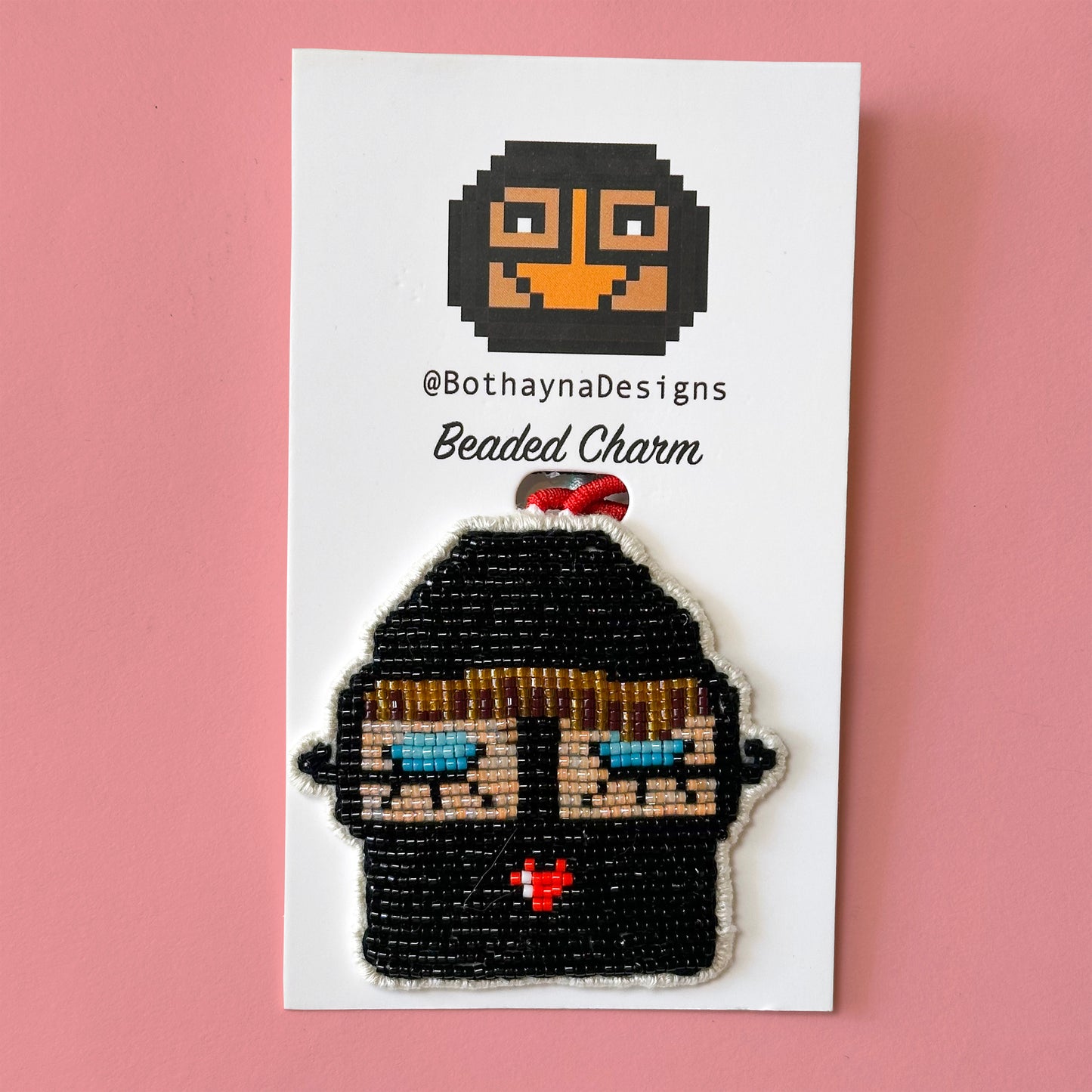 Pixel Burqa Beaded Charm
