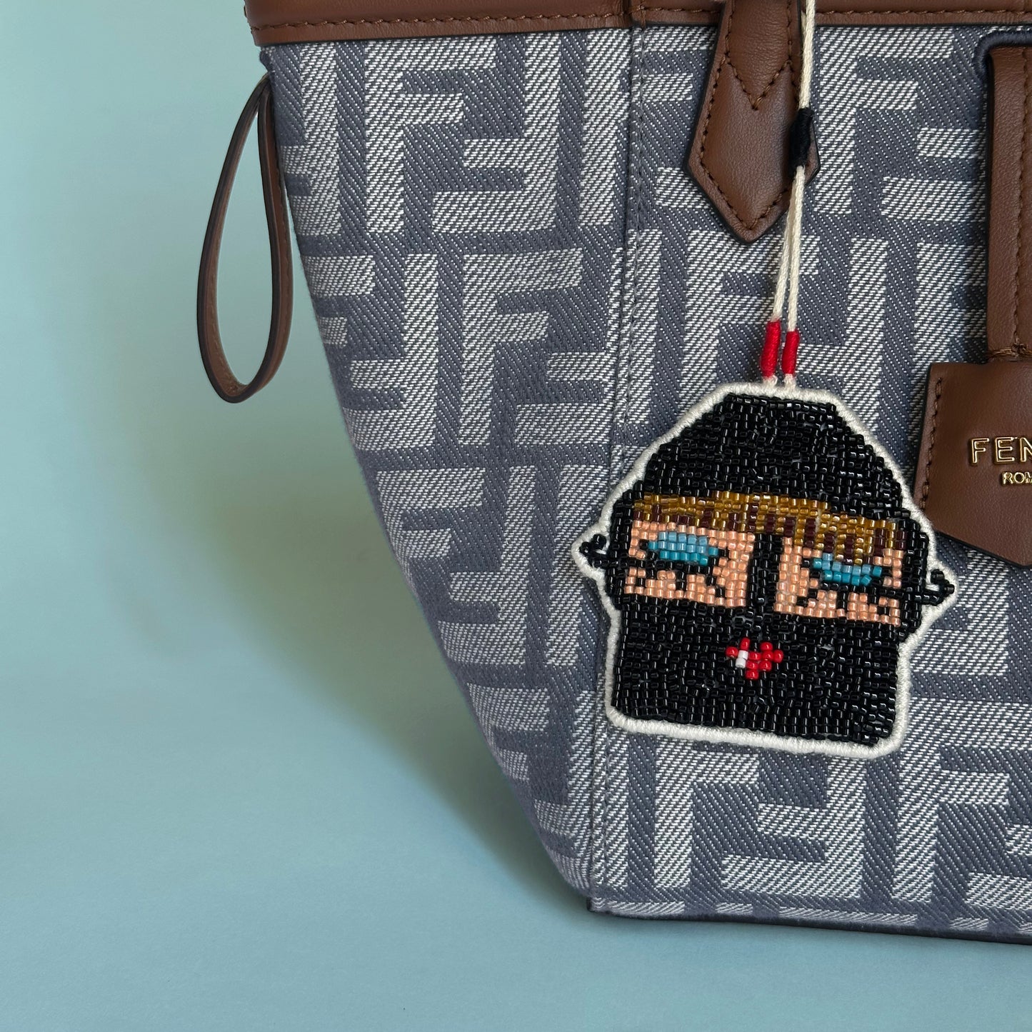 Pixel Burqa Beaded Charm