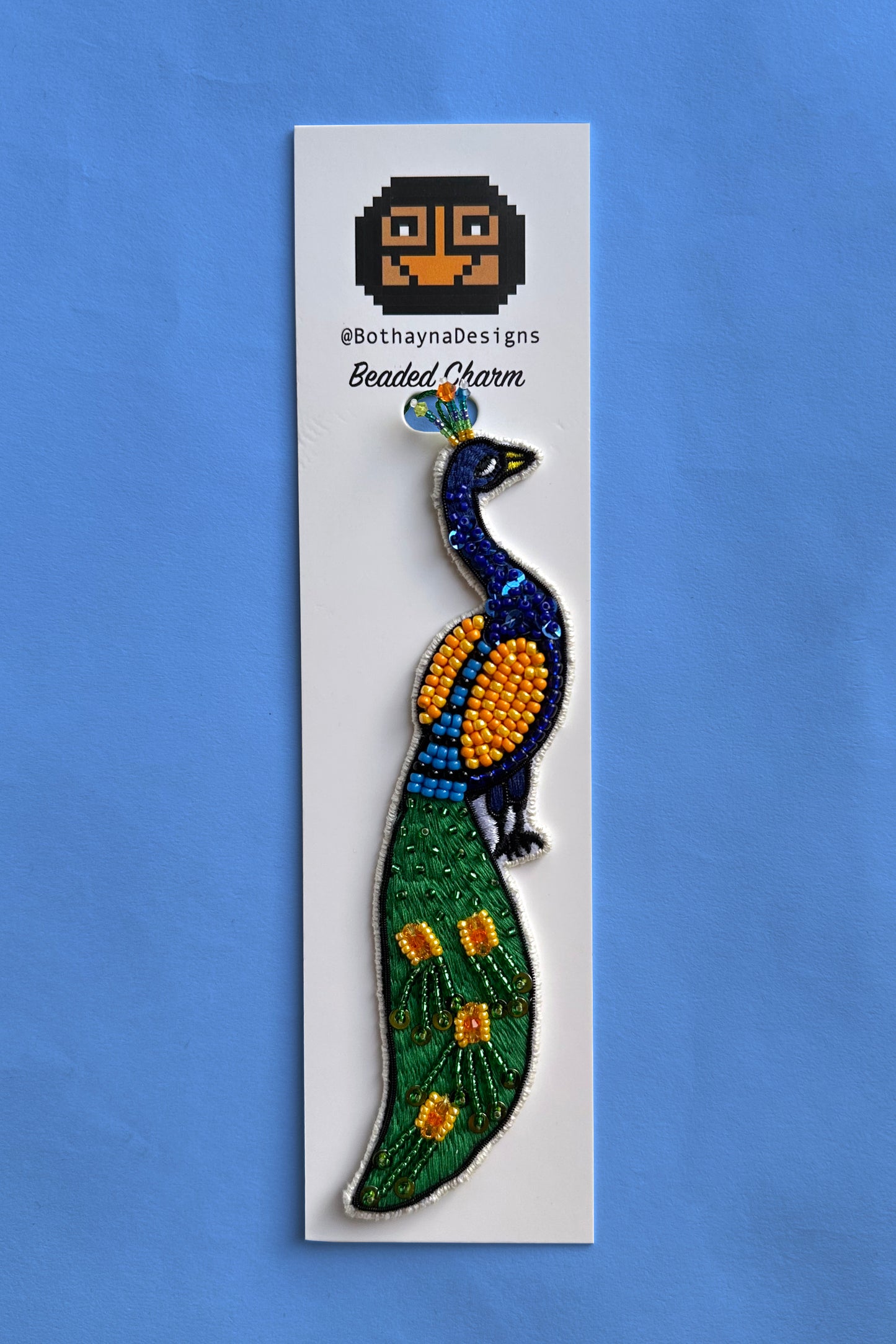 Peacock Beaded Charm