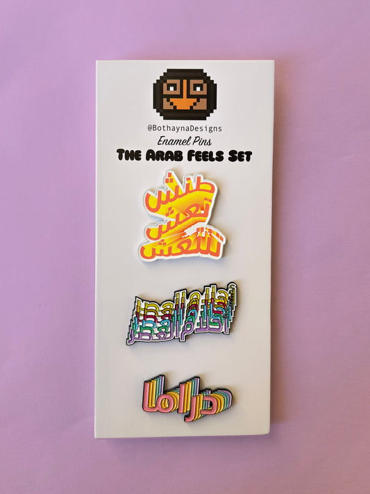The Arab Feels pin set
