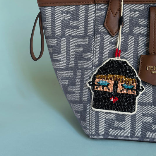 Pixel Burqa Beaded Charm