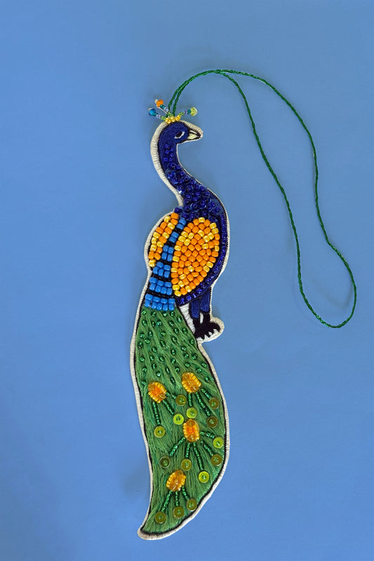 Peacock Beaded Charm