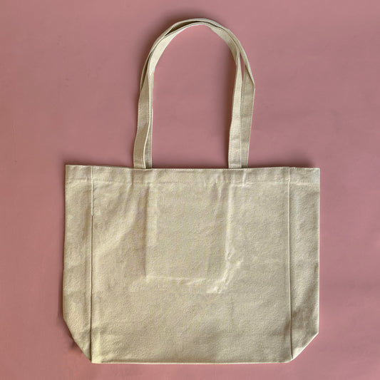 Canvas plain tote bag