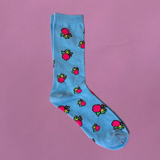 Blue Floral Socks