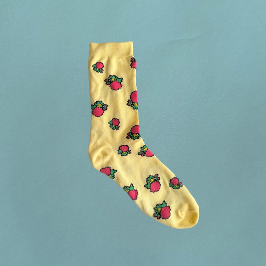 Yellow Floral Socks